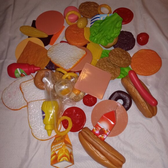 Fun Plastic Food Toy Bundle for Kids | Pretend Play Kitchen Accessories - Picture 2 of 2